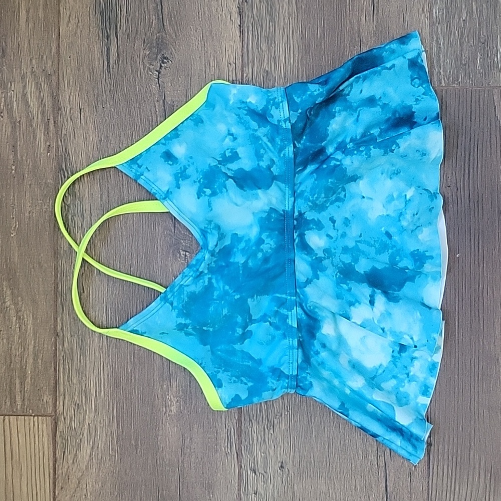 Land's End Girls Ruffle Tankini Swimsuit Top